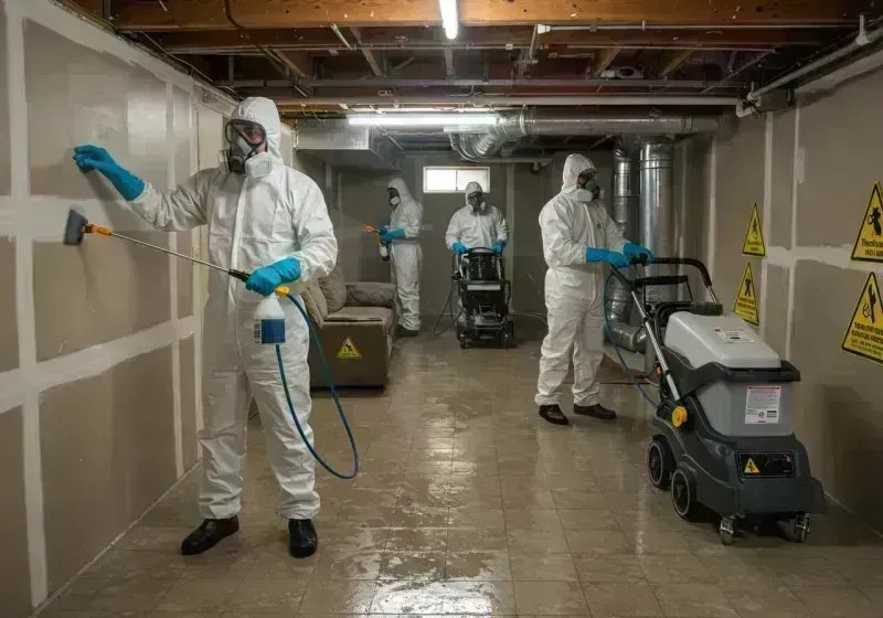 Basement Moisture Removal and Structural Drying process in Saint Robert, MO